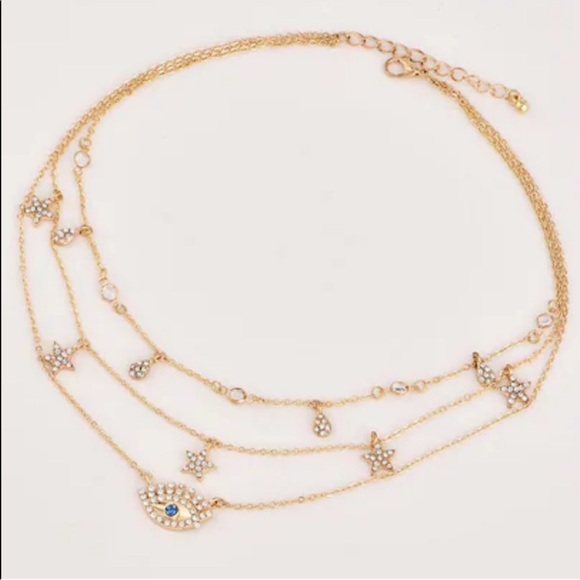 LAST ONE All Seeing Eye Layered Necklace - Picture 3 of 3